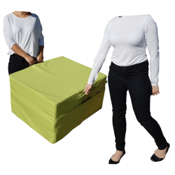 Klappmatratze visco Lux würfel 195 x 75 x 15 cm + Aufbewahrungstasche - Apfelgrün