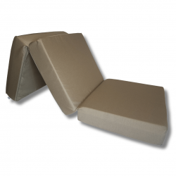 Klappmatratze visco Lux würfel 195 x 75 x 15 cm + Aufbewahrungstasche - Hellbraun