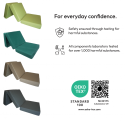 Klappmatratze visco Lux 195 x 75 x 15 cm Grün