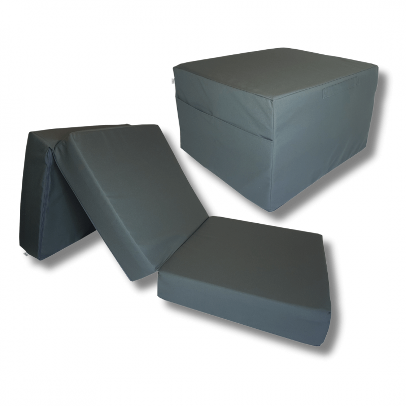 Klappmatratze visco Lux würfel 195 x 75 x 15 cm + Aufbewahrungstasche - Anthrazit