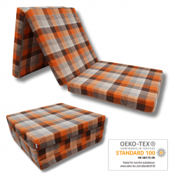 Bezug für Klappmatratze  195 cm x 65 cm x 10 cm - 004