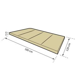 Klappmatratze Faltmatratze 180 x 120 x 8 cm  1000