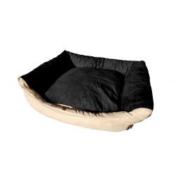 Hundebett Max - Größe M - schwarz und beige