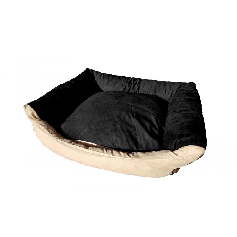 Hundebett Max - Größe M - schwarz und beige